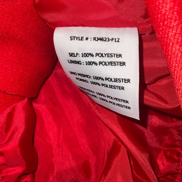 Ryu Ruffled Red Coat/Jacket - Picture 7 of 7